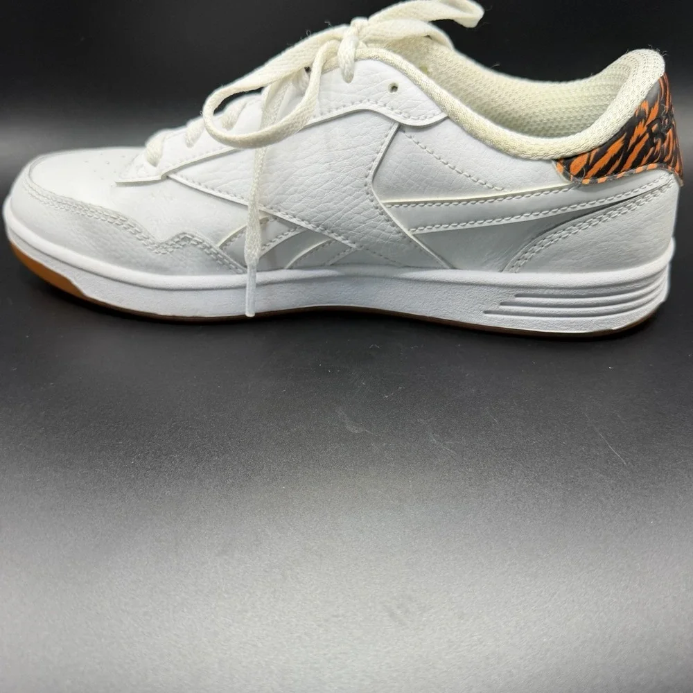Reebok Women's Club MEMT White Tiger Stripe Tennis Shoes Sneakers Size 8.5